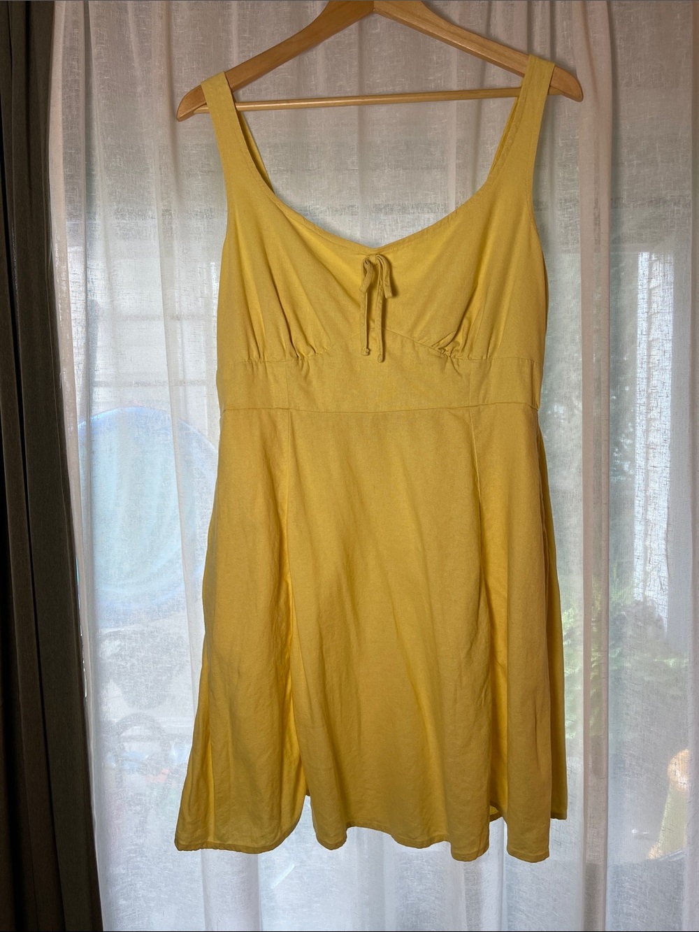 Old Navy Sunny Yellow Smocked A-line Mini Dress